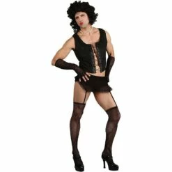 Wicked Costumes Funny Rock Guy With Wig Men's Fancy Dress Costume