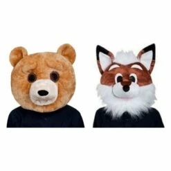 Wicked Costumes Plush Animal Full Head Masks Adult Unisex Fancy Dress Accessory