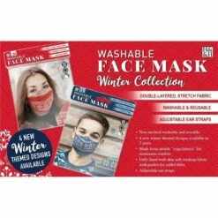 Winter Themed Face Masks Reusable Washable Printed Design By H&H