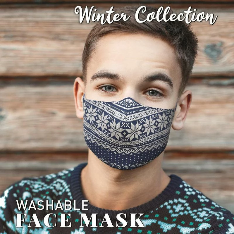 Winter Themed Face Masks Reusable Washable Printed Design By H&H 6 Winter Themed Face Masks Reusable Washable Printed Design By H&H - Image 6
