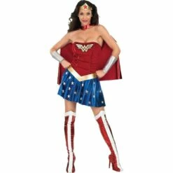 Wonder Woman Costume Ladies DC Comics Super Hero Halloween Fancy Dress Outfit -Henbrandt Shop Wonder Woman Costume Ladies DC Comics Super Hero Halloween Fancy Dress Outfit 3